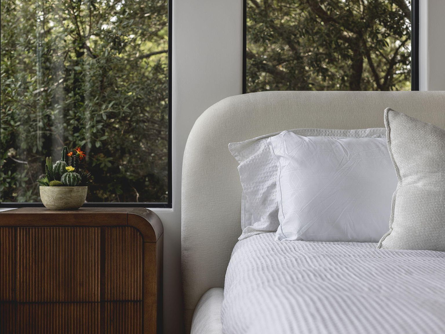 Bedroom with natural views