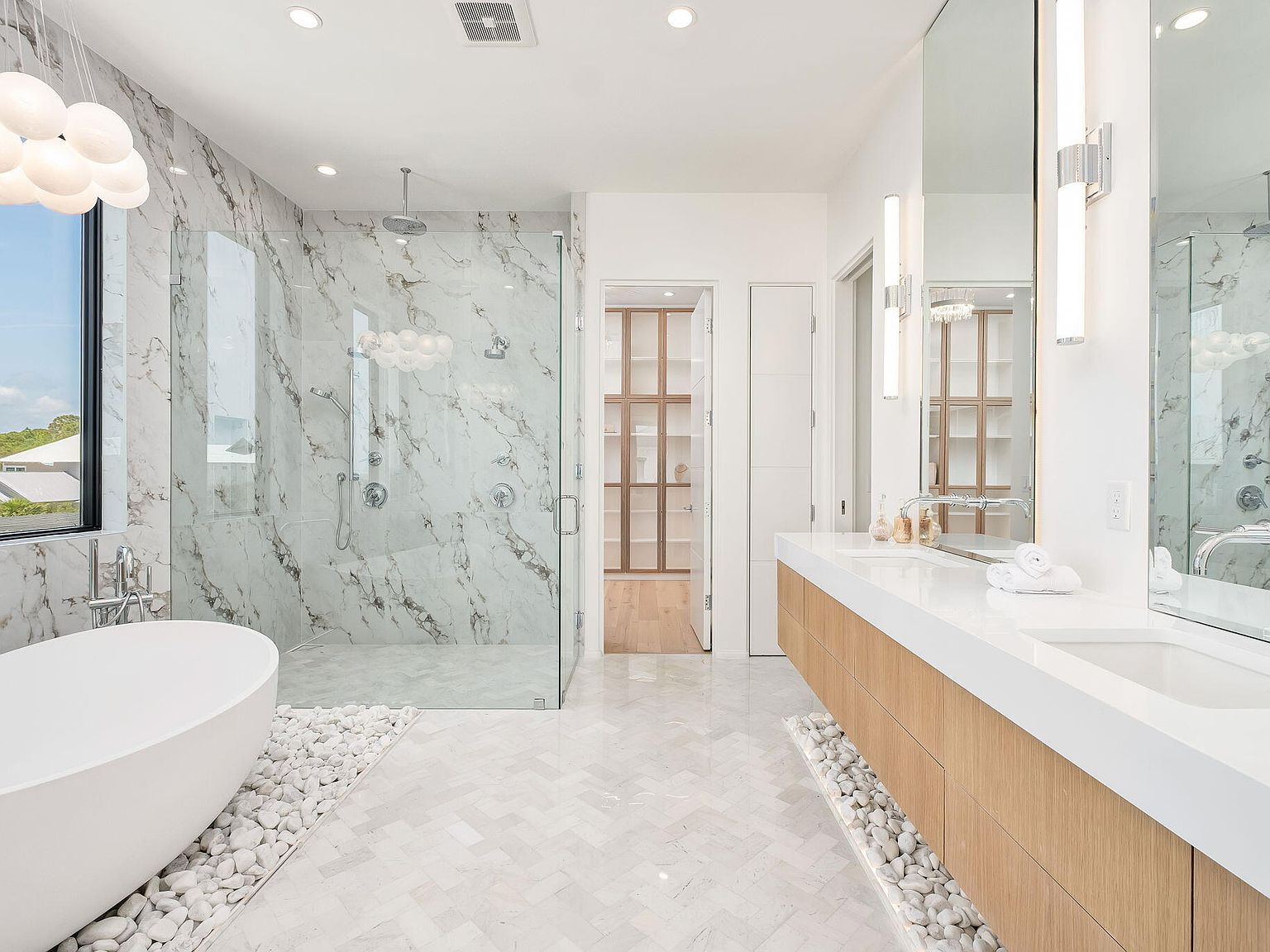 Full master bathroom view